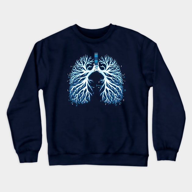 I Breathe Music | Artistic Lungs Crewneck Sweatshirt by Boots